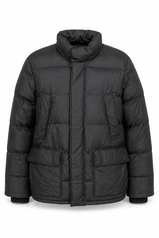 Gap Womens Black L Puffer Jacket Down Insulated Nylon Winter Coat