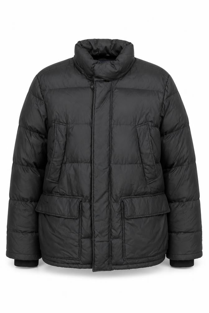 Gap Womens Black L Puffer Jacket Down Insulated Nylon Winter Coat