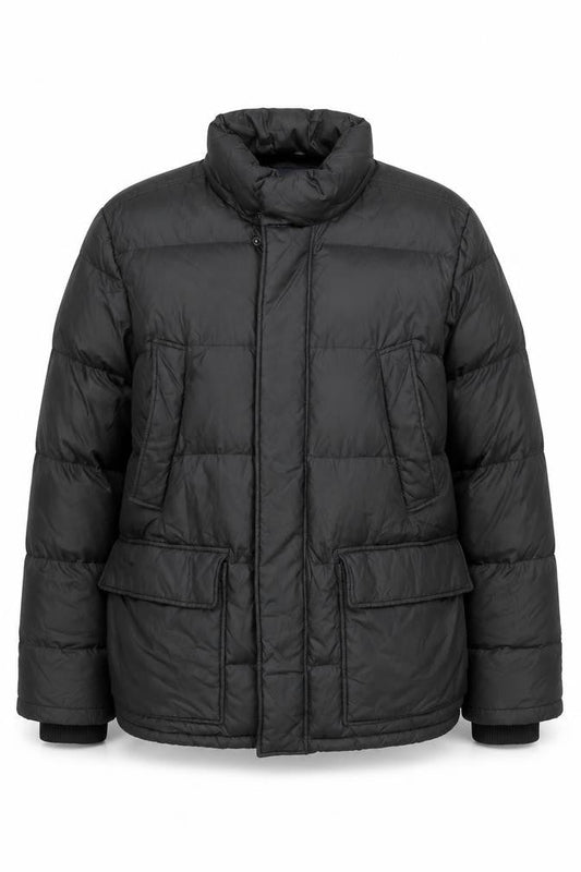 Gap Womens Black L Puffer Jacket Down Insulated Nylon Winter Coat
