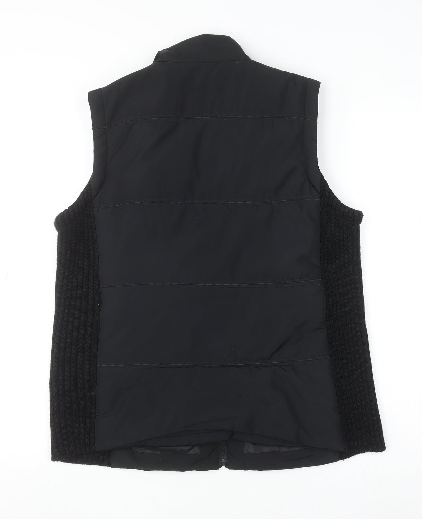 Dash Women's Black Size 14 Quilted Zip Waistcoat Bodywarmer