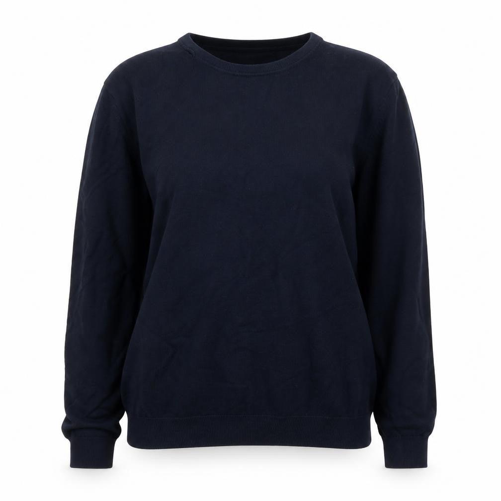 Zara Womens Blue Crew Neck Long Sleeve Pullover Jumper Size 14