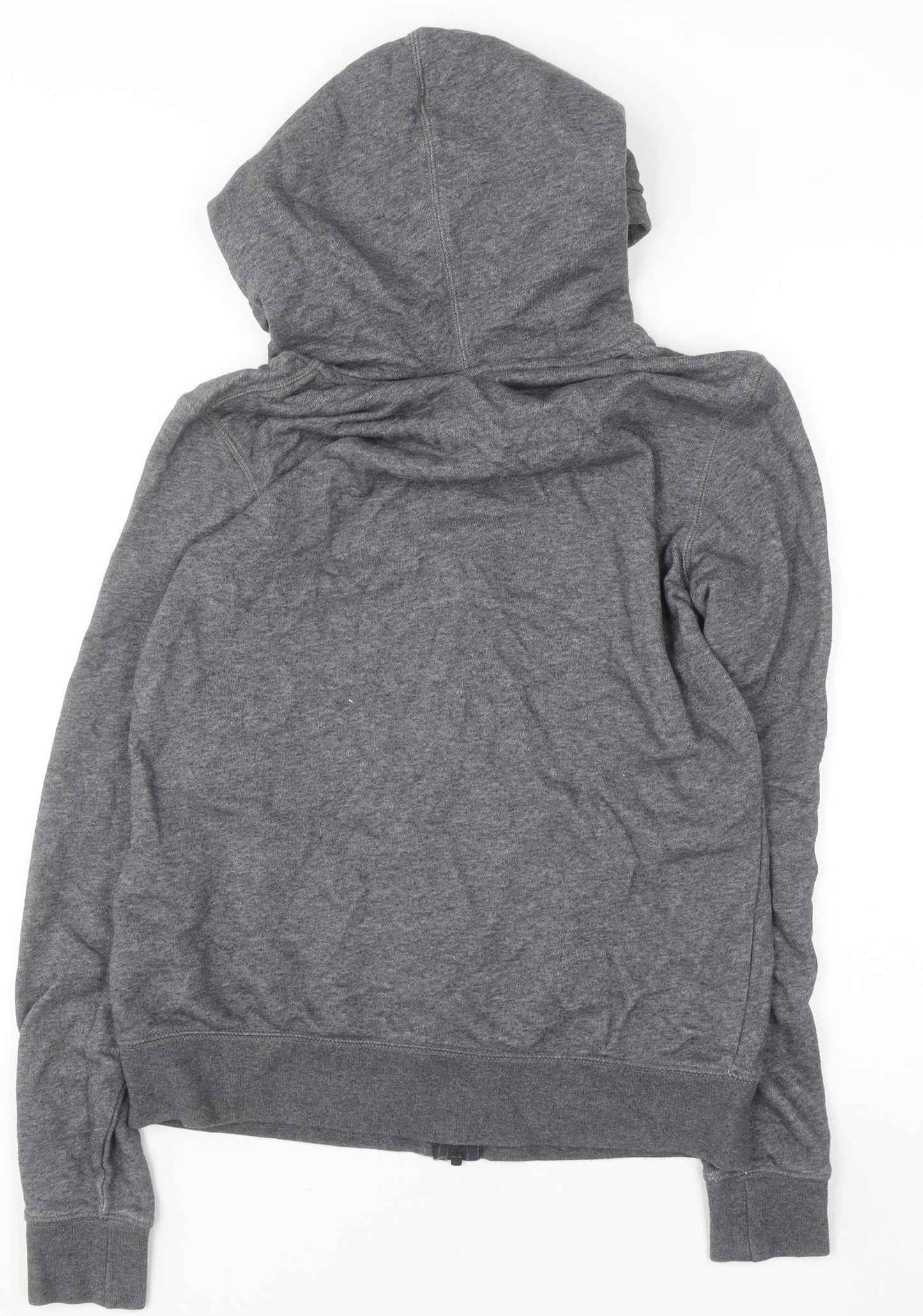 Nike Mens Grey Full Zip Hoodie Size M Long Sleeve Cotton Blend