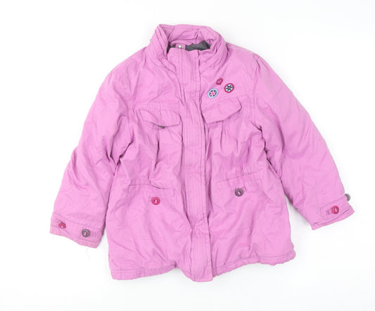 Name It Girls Pink Lined Mid-Length Puffer Coat 5-6 Years Hooded Jacket