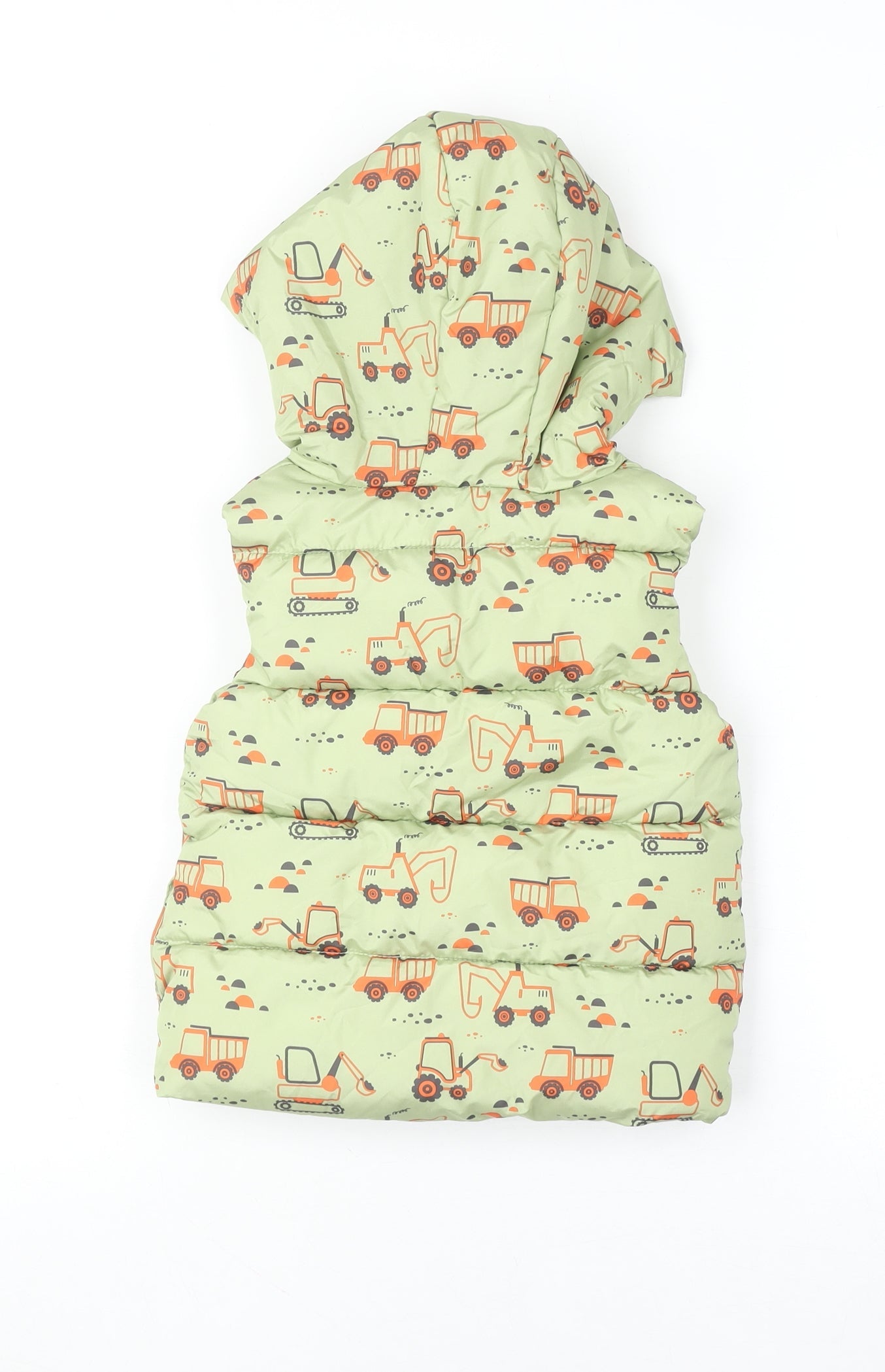 Dunnes Stores Unisex Baby Green Puffer Hooded Jacket 12-18 Months
