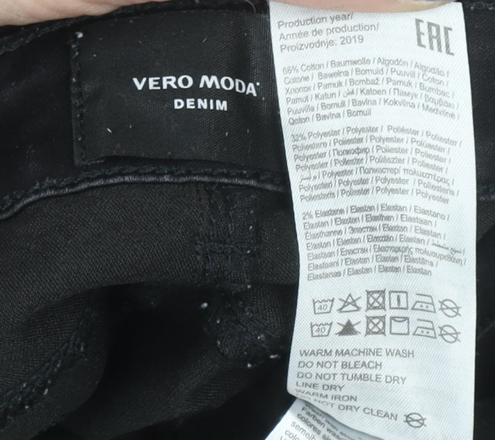 Vero Moda Women’s Black Denim Skinny Jeans XL 30in Stretch