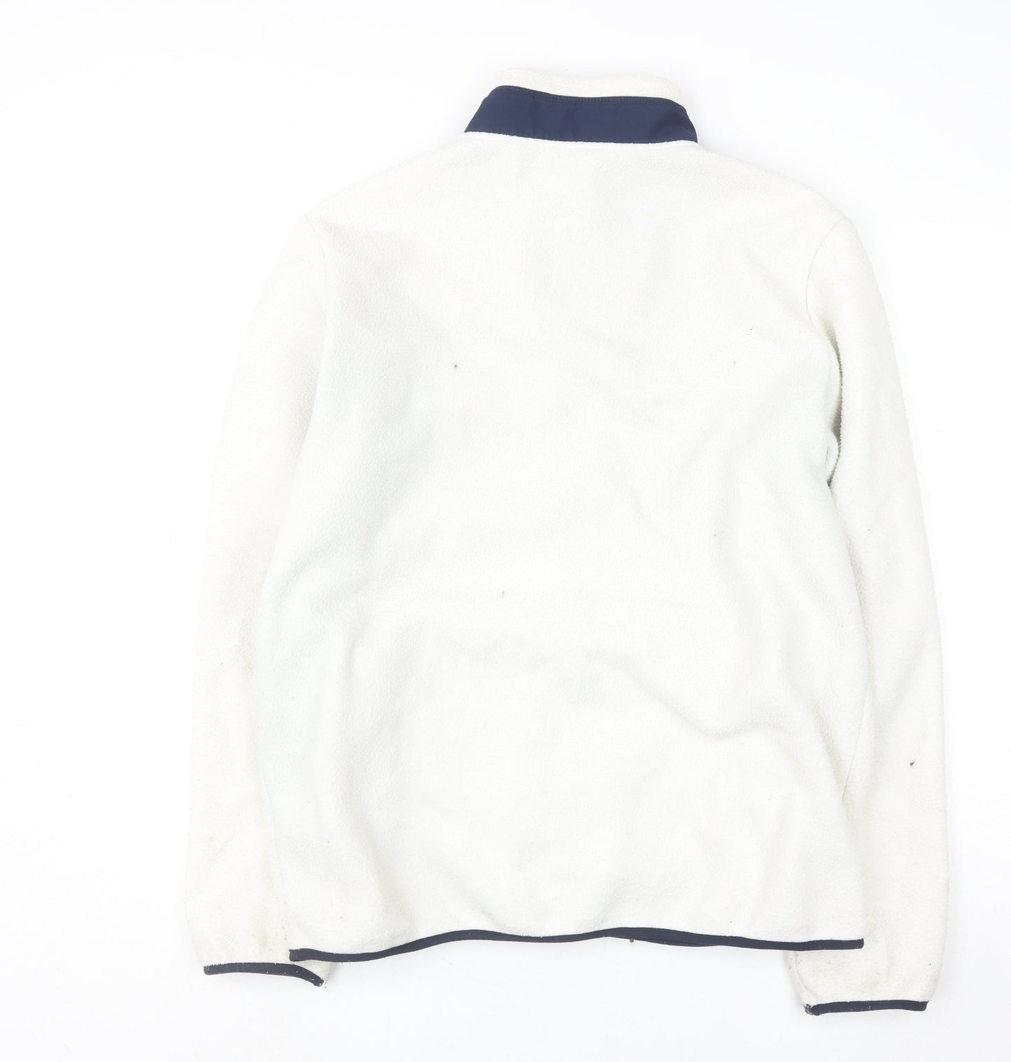 Livergy Men's White Fleece Full Zip Jacket XL High Neck Polyester