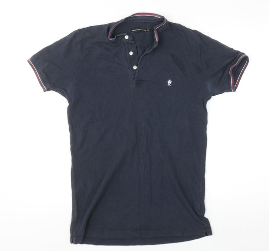 French Connection Men’s Blue Cotton Polo Shirt Medium