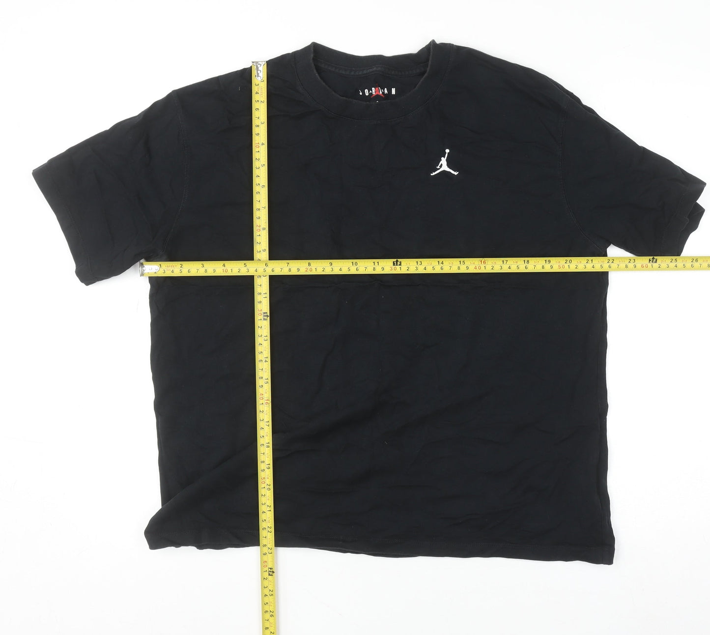 Jordan Men's Black Crew Neck Short Sleeve Cotton T-Shirt L