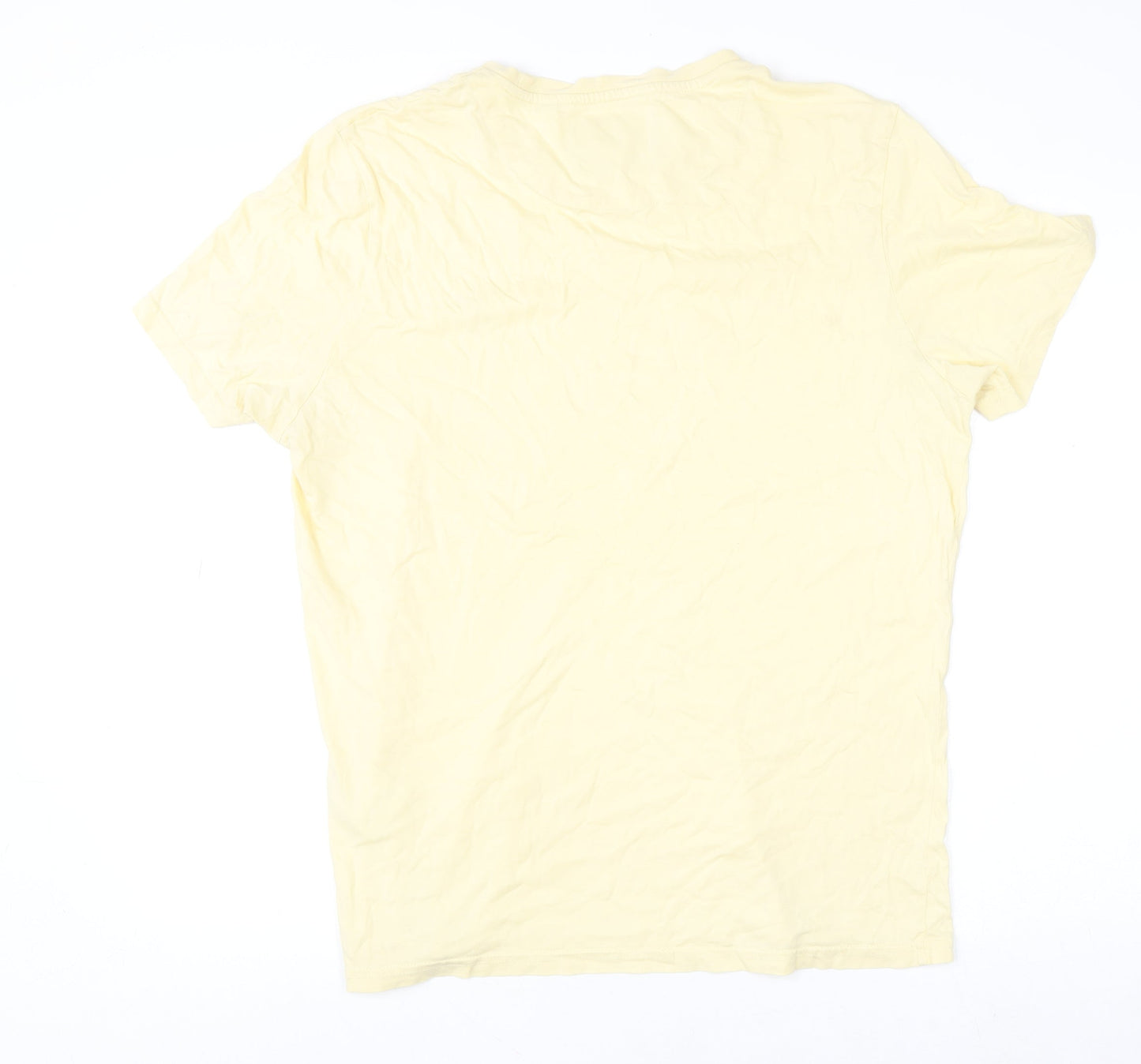 Lyle & Scott Men's Yellow Cotton Crew Neck Short Sleeve T-Shirt L