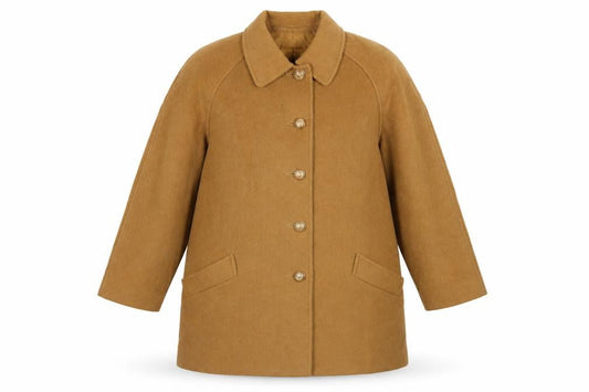 Eastex Women's Beige Wool Alpaca Overcoat Size 16 Classic Lined