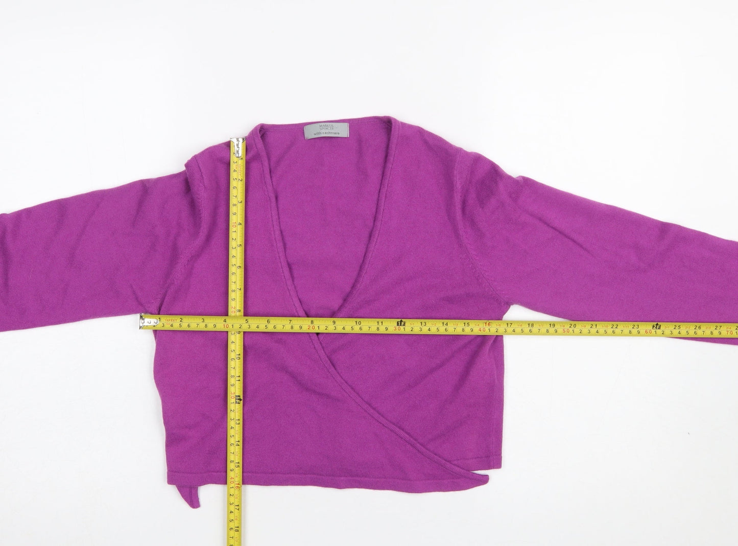 Marks and Spencer Women’s Purple Wrap Knit Jumper Size 12