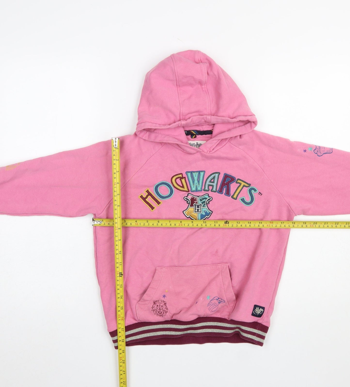 Marks and Spencer Girls Pink Harry Potter Hogwarts Pullover Hoodie 10-11 Years