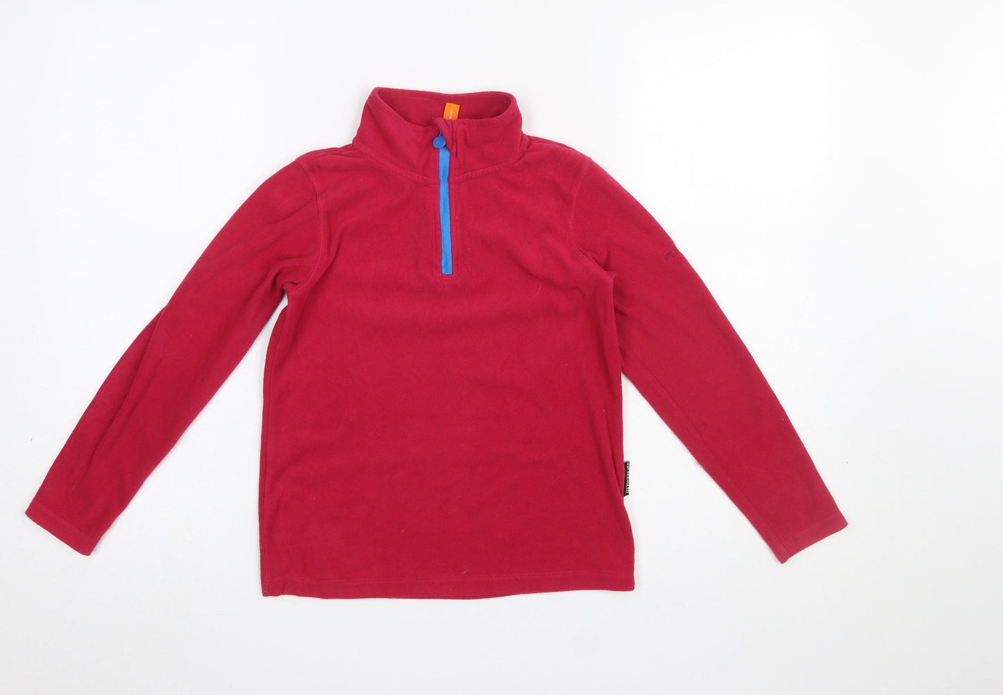 Portwest Girls Red Fleece 1/4 Zip Pullover Sweatshirt 9-10 Years
