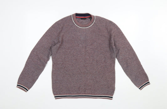 Ted Baker Men’s Purple Crew Neck Wool Blend Knit Jumper Size M