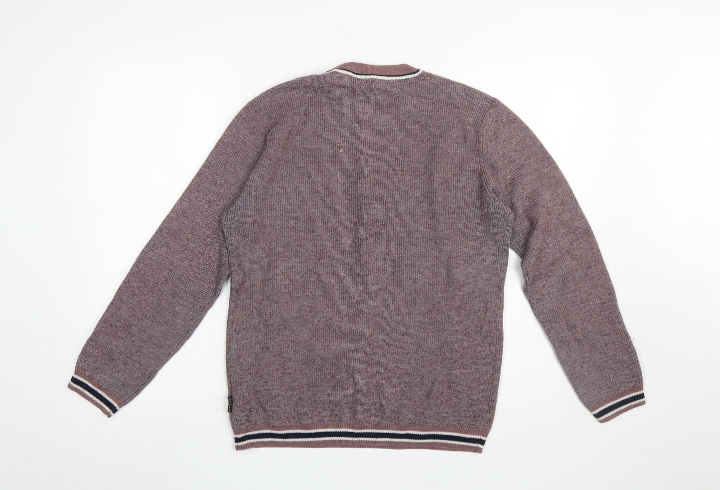 Ted Baker Men’s Purple Crew Neck Wool Blend Knit Jumper Size M