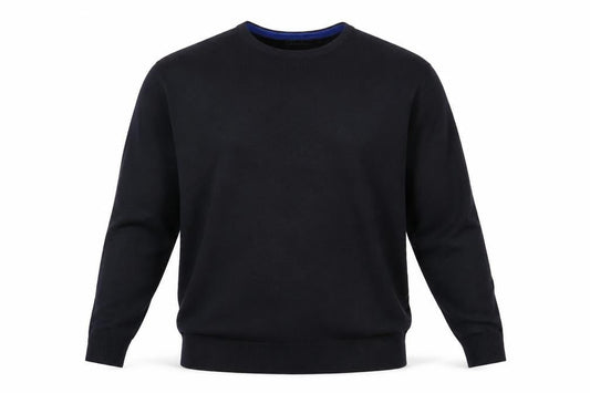 James Pringle Men's Black Cotton Crew Neck Jumper L