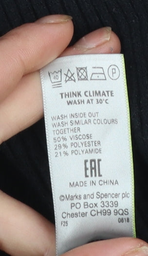 Marks and Spencer Per Una Women's Black Knit Cardigan Size 14