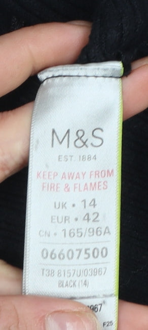 Marks & Spencer Per Una Women's Black Knit Cardigan Size 14