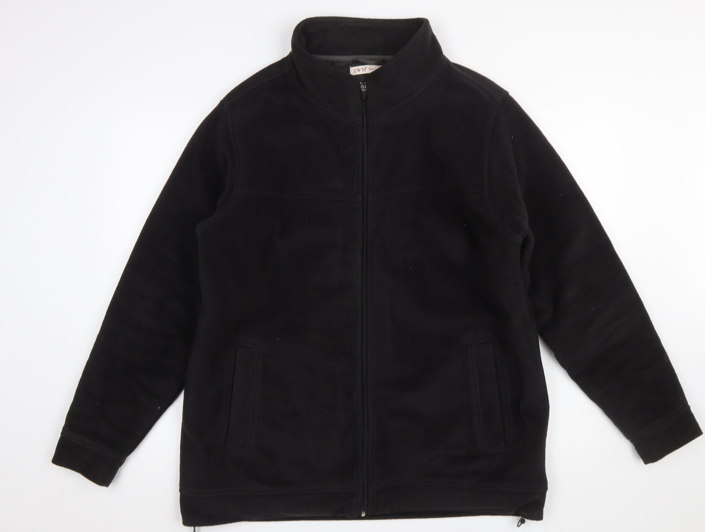 EWM Men’s Black Fleece Zip Jacket M Regular Fit Outdoor Warm