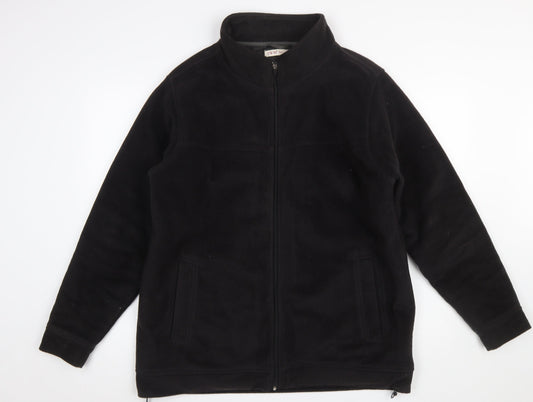 EWM Men’s Black Fleece Zip Jacket M Regular Fit Outdoor Warm