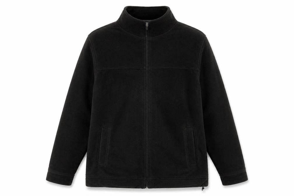 EWM Men’s Black Fleece Zip Jacket M Regular Fit Outdoor Warm