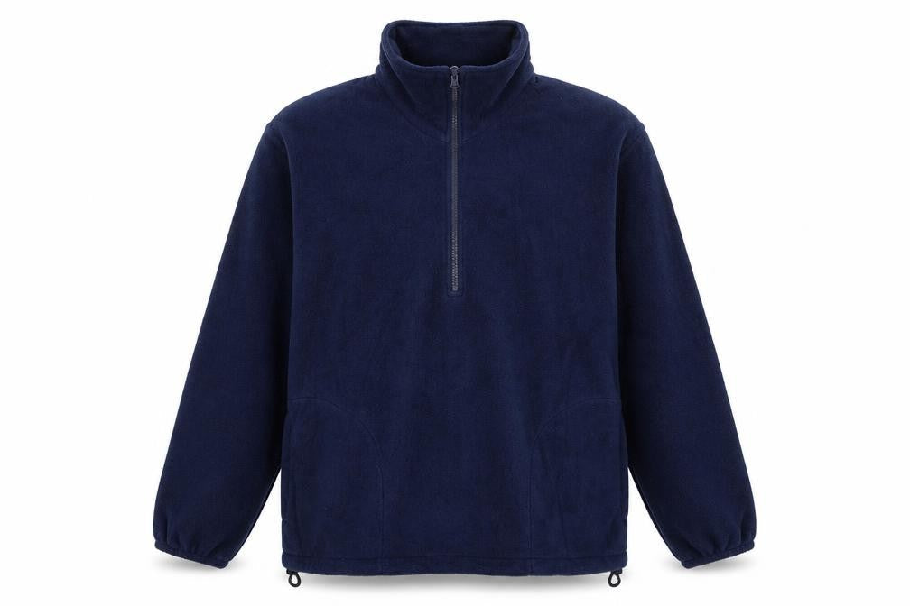 GTC Men's Blue Fleece 1/2 Zip Pullover Sweatshirt L
