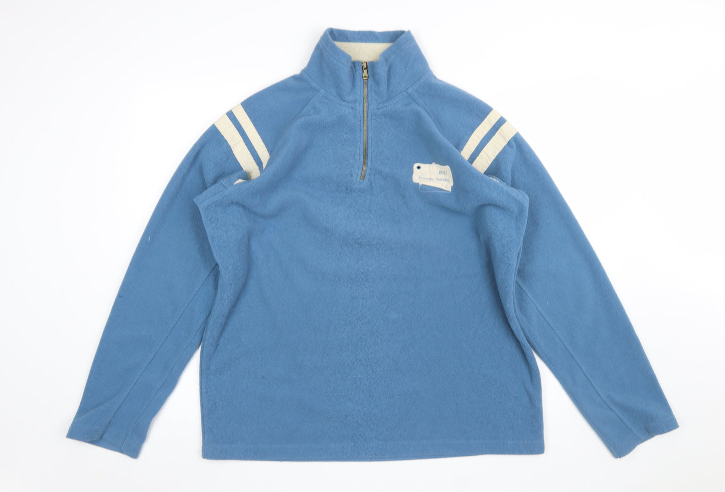 No Fear Men's Blue Fleece 1/2 Zip Pullover Sweatshirt L