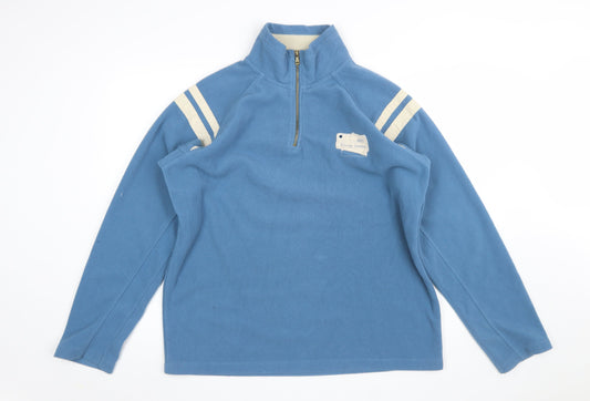 No Fear Men's Blue Fleece 1/2 Zip Pullover Sweatshirt L