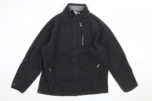 TOG24 Men's Black Fleece Full Zip Jacket Size L Regular Fit