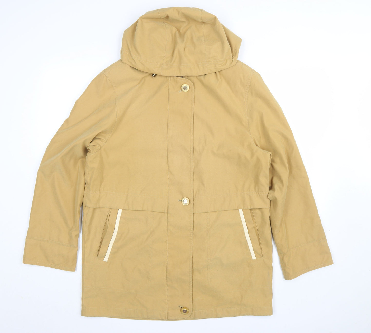 Marks and Spencer Women Beige Hooded Parka Jacket Size 10