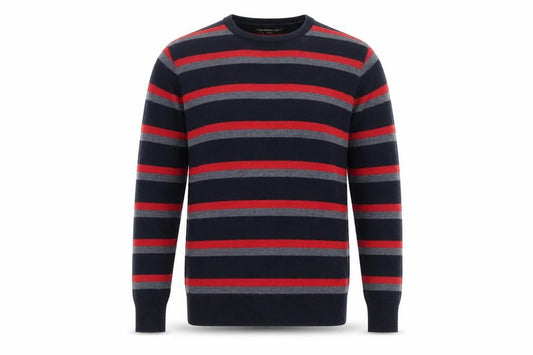 Cedarwood State Men's Blue Striped Crew Neck XS Jumper