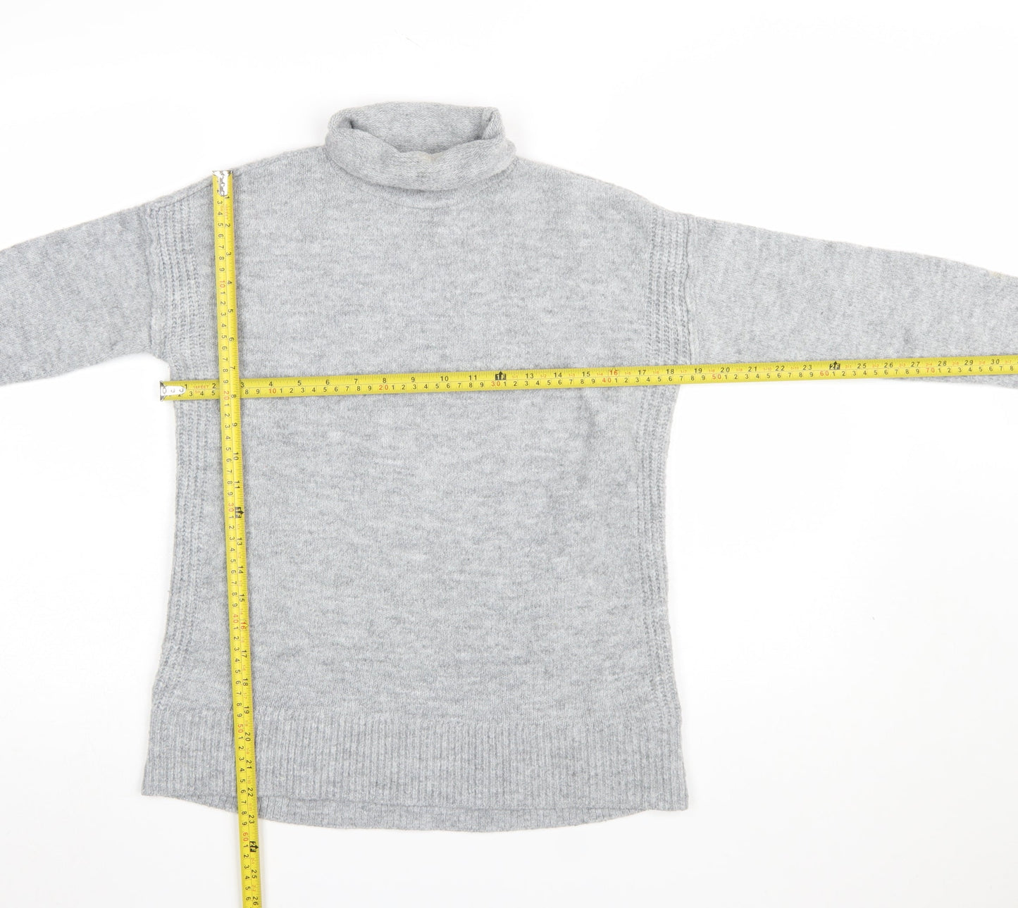 GAP Women's Grey Roll Neck Knit Jumper Size S
