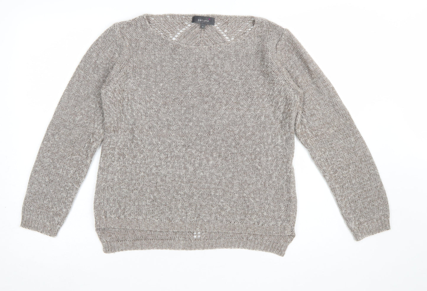 Marks and Spencer Per Una Beige Mohair Blend Women's Size 12 Knit Jumper