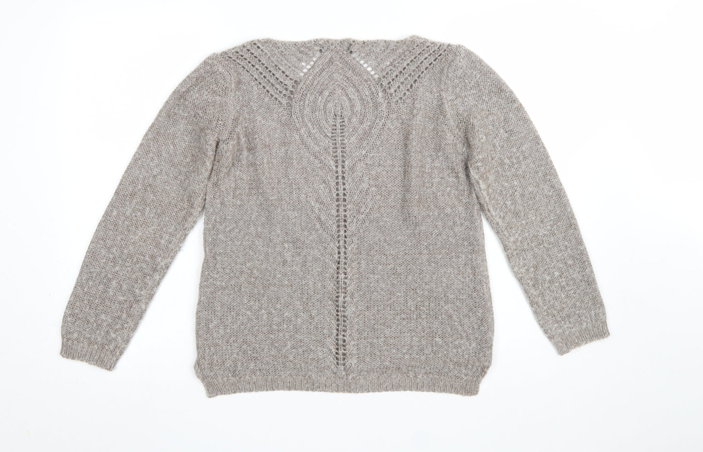 Marks and Spencer Per Una Beige Mohair Blend Women's Size 12 Knit Jumper