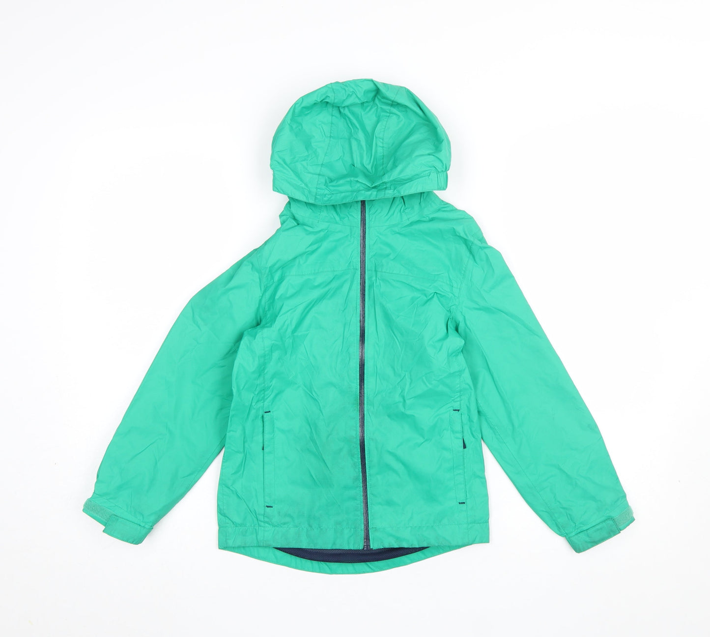 Mountain Warehouse Boys Green Hooded Waterproof Rain Coat 7-8 Years