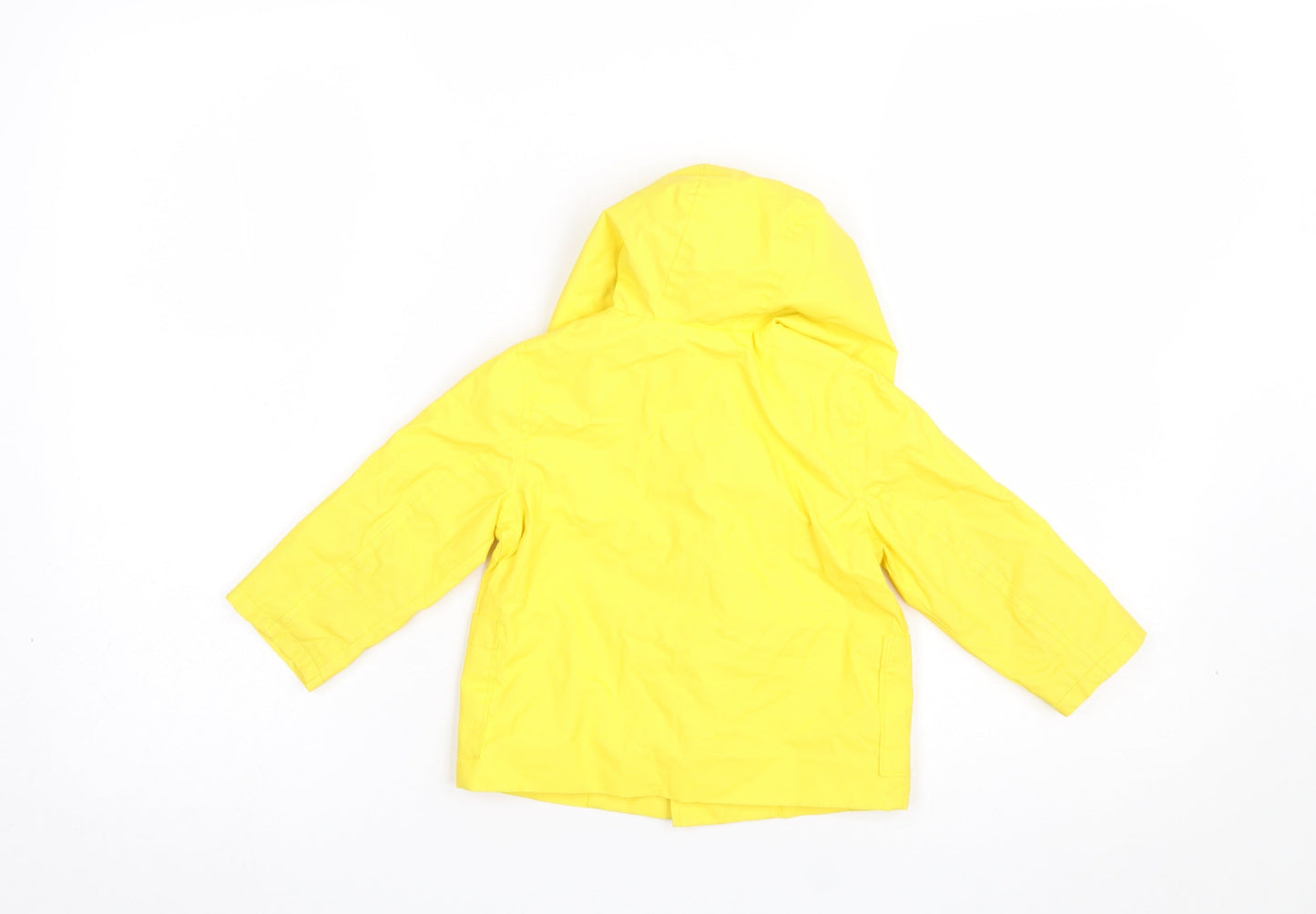 babyGap Unisex Yellow Hooded Duffle Coat 18-24 Months Water Resistant Jacket