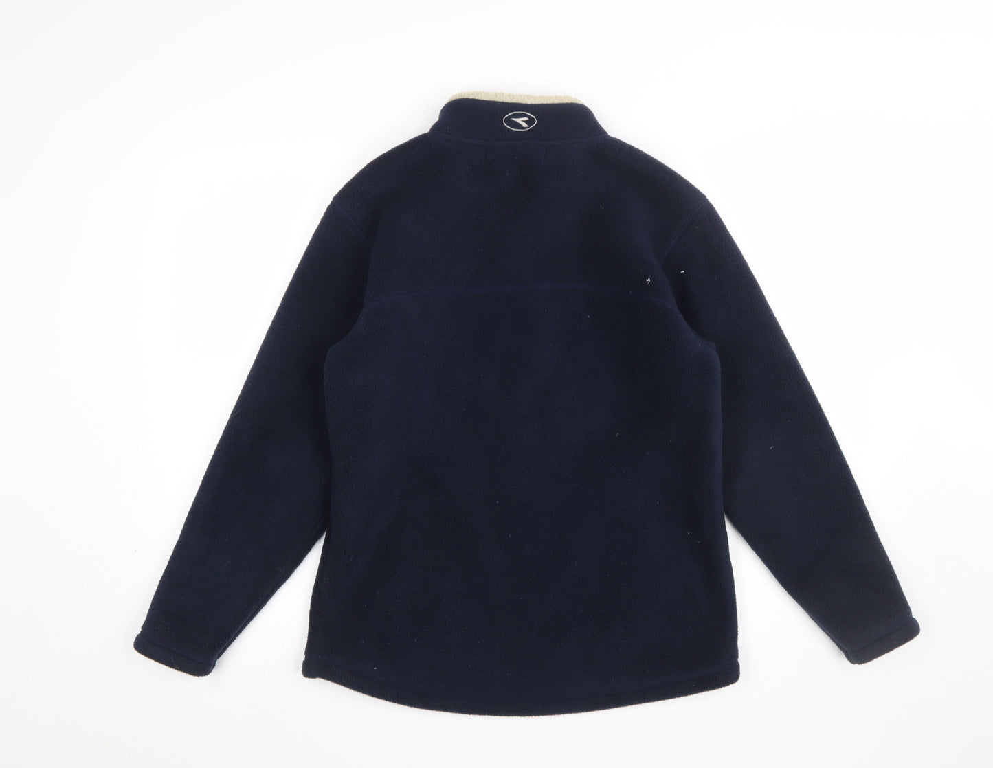 Diadora Boys Blue Fleece Full Zip Jacket L Lined Mid-Length Outdoor Coat