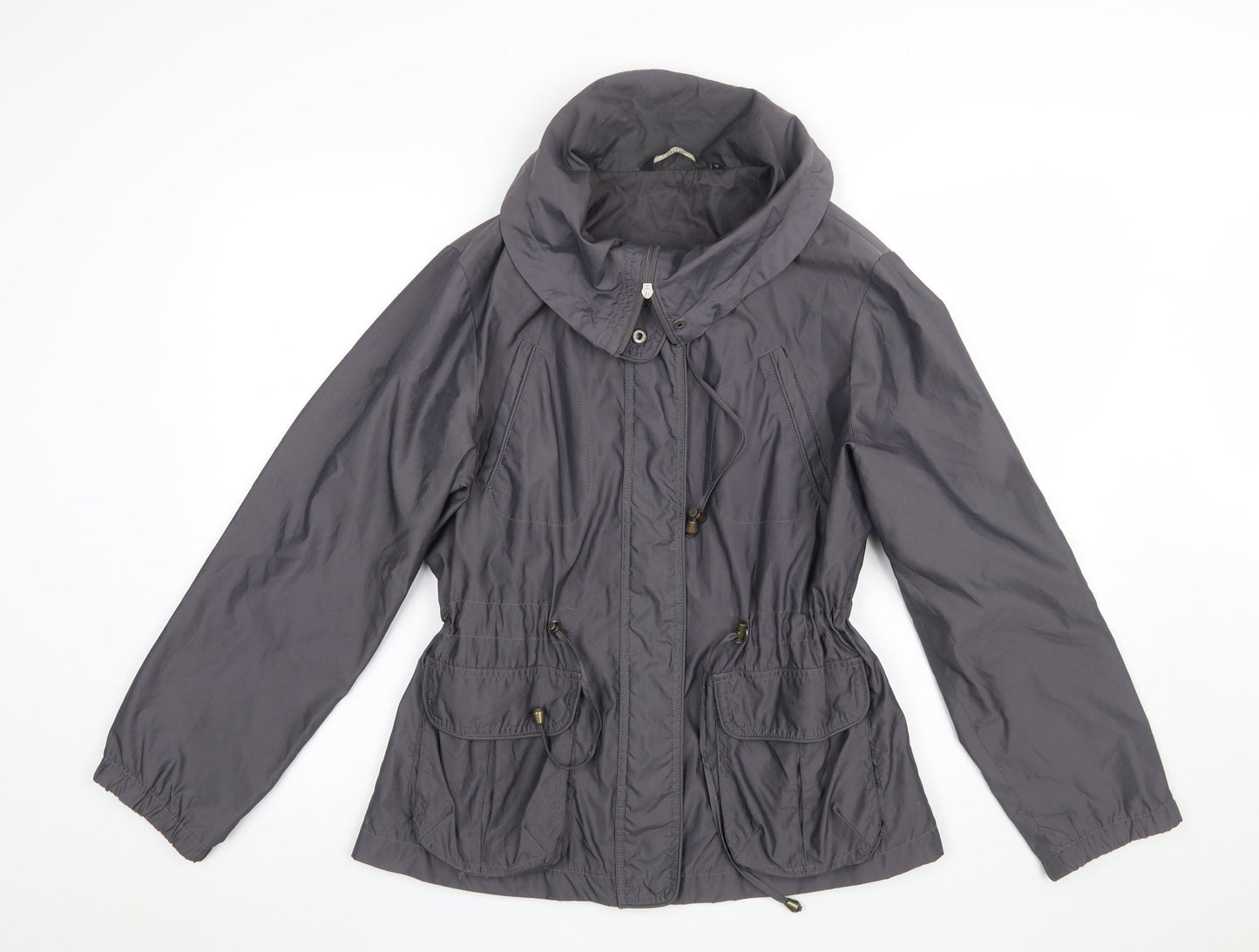 Debenhams Women’s Grey Hooded Anorak Jacket Size 14 Regular