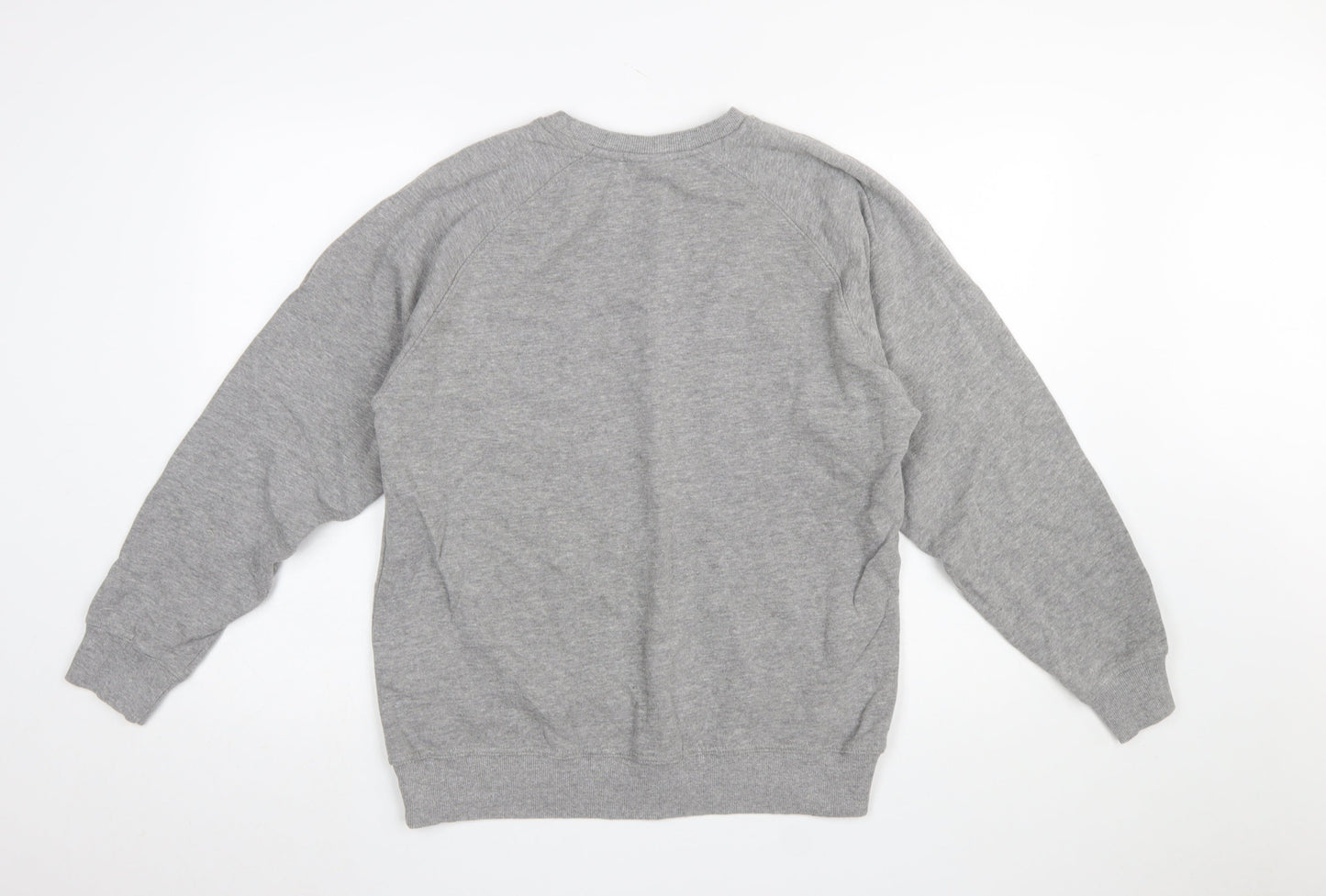 Spreadshirt Men’s Grey Pullover Sweatshirt M Crew Neck Cotton Blend