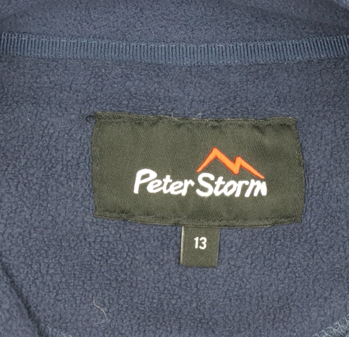 Peter Storm Boys Blue Fleece 1/4 Zip Pullover Sweatshirt 13 Years