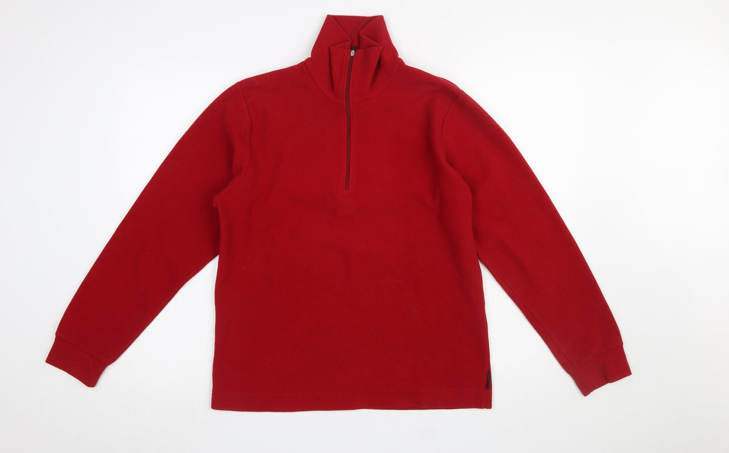 F.lli Campagnolo Men's Red Fleece 1/2 Zip Pullover Sweatshirt Size S