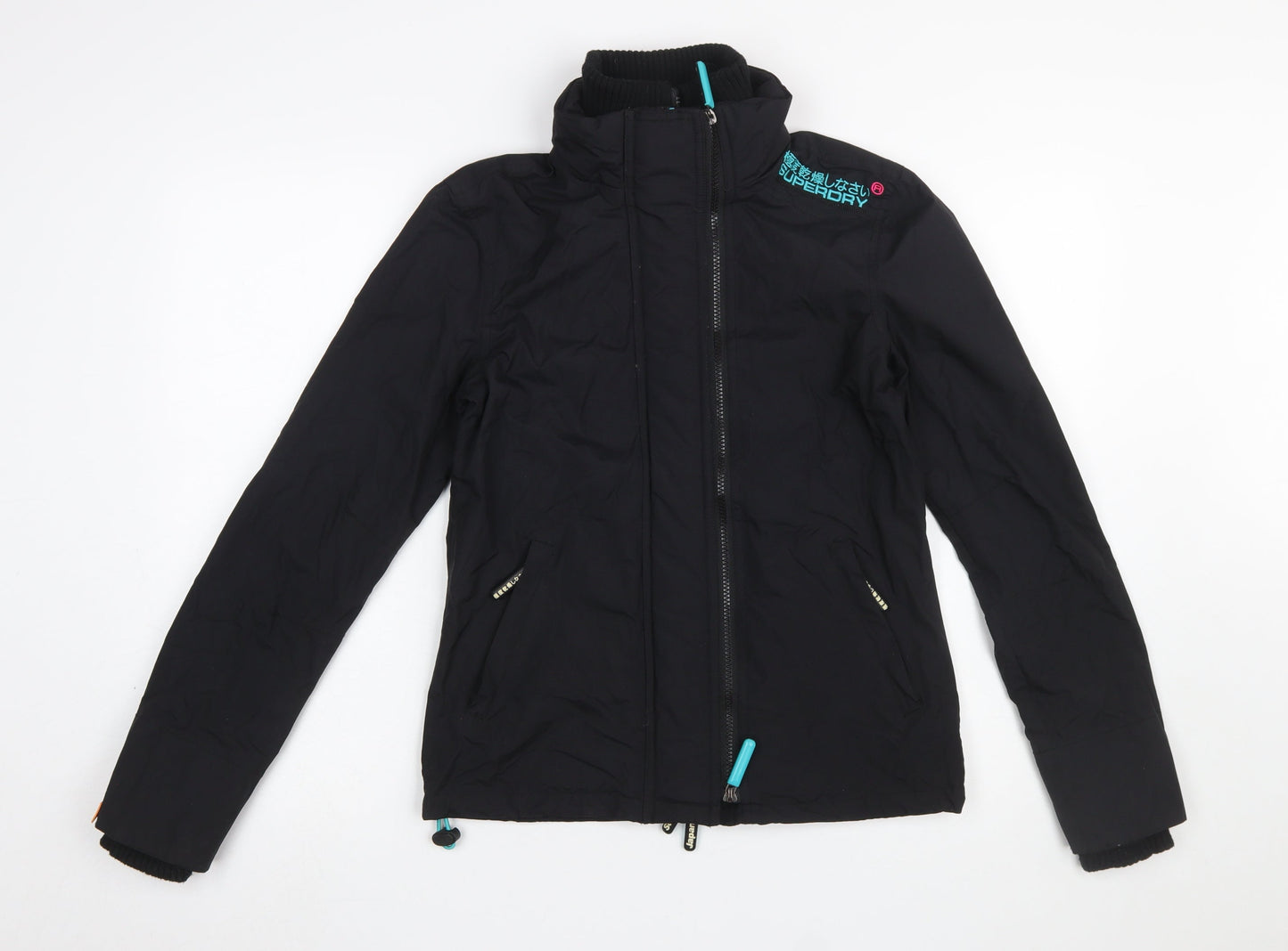 Superdry Men's Black Small Windbreaker Jacket Lightweight Outdoor