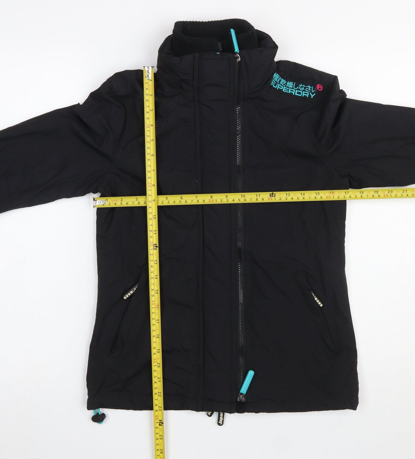 Superdry Men's Black Small Windbreaker Jacket Lightweight Outdoor