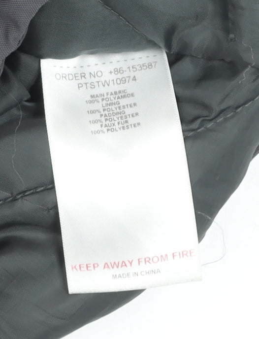 Peter Storm Women’s Grey Size 12 Waterproof Hooded Parka Jacket