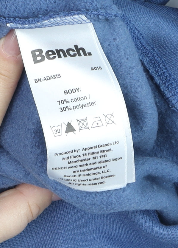 Bench Men's Blue Logo Crew Neck Sweatshirt Size M Regular Fit