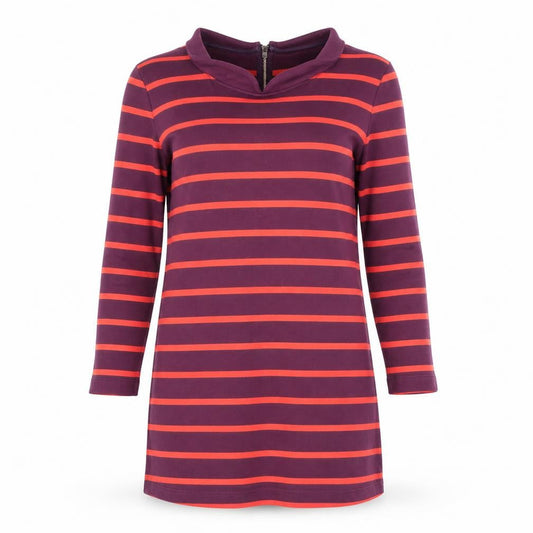 Boden Women’s Purple Striped Cotton Shift Dress Size 12P