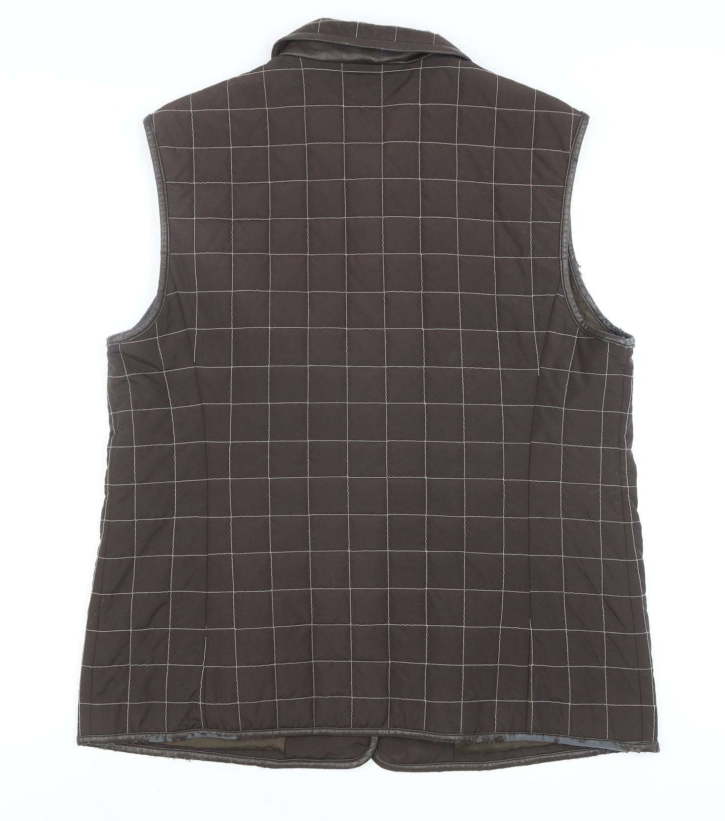 Basler Men’s Brown Quilted Check Waistcoat Size 40 Regular