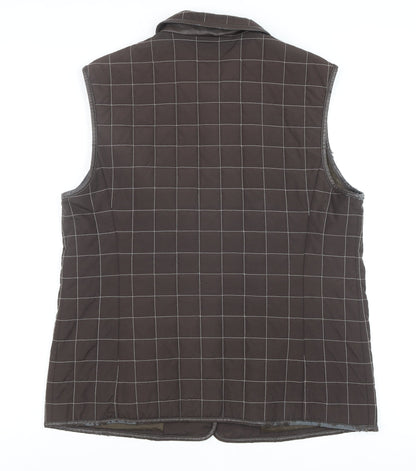 Basler Men’s Brown Quilted Check Waistcoat Size 40 Regular