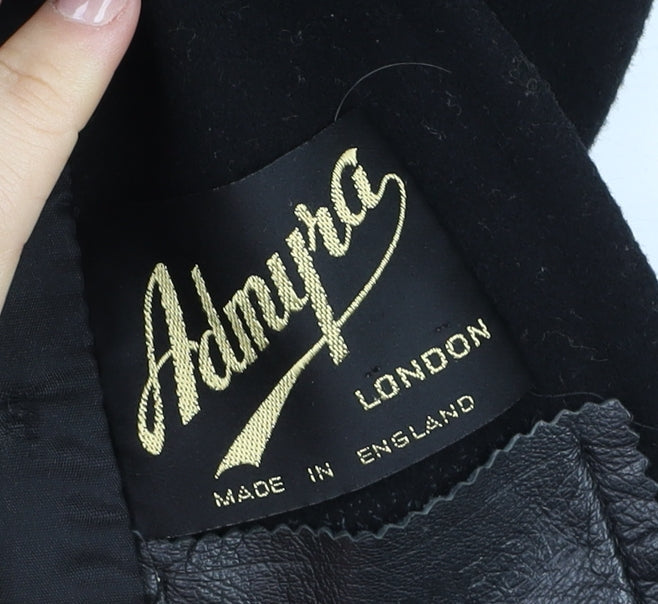 Admyra London Women's Black Wool Long Overcoat Size 16