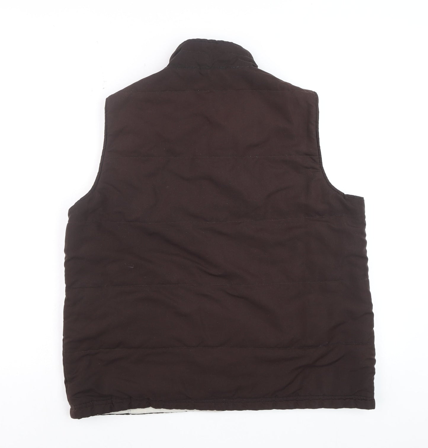 Bonmarché Mens Brown Reversible Quilted Waistcoat Size S